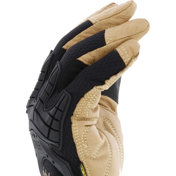 Mechanix Wear CG40-75 Mechanics Gloves, Genuine Leather Palm, SpandexÂ® Back, 10, Black/Brown - CG40-75-010