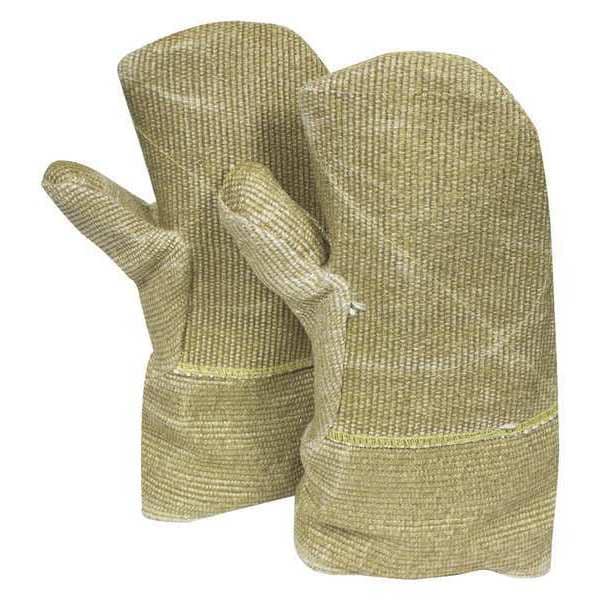 National Safety Apparel Thermal Mittens, Zetex Plus(R), 1000 Degrees F Max Temp., Yellow, One Size Fits Most, 1 PR - M60ZPRH01014