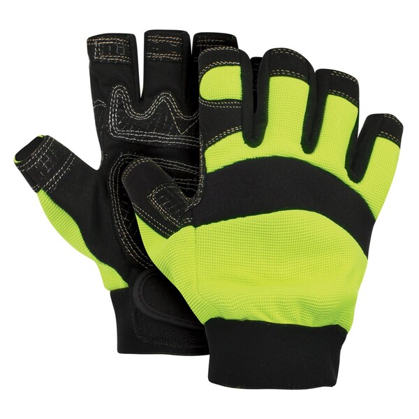 Viswerx Hi-Vis Fingerless Glove-Adj Wrist LG - 127-11047