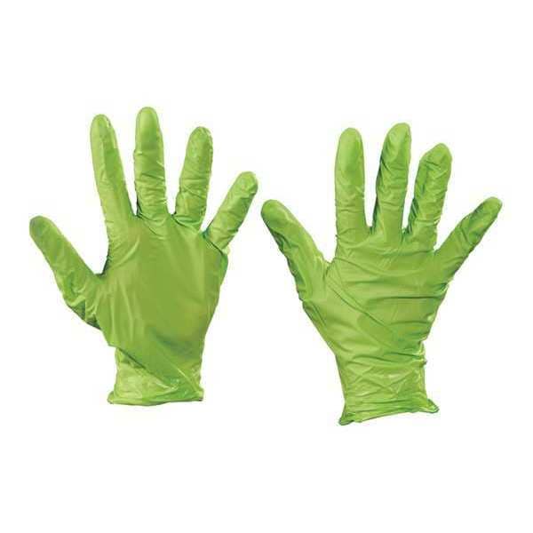 N-Dex Disposable Gloves, 4 mil Palm, Nitrile, Powder-Free, XL, 100 PK, Green - GLV2004XL