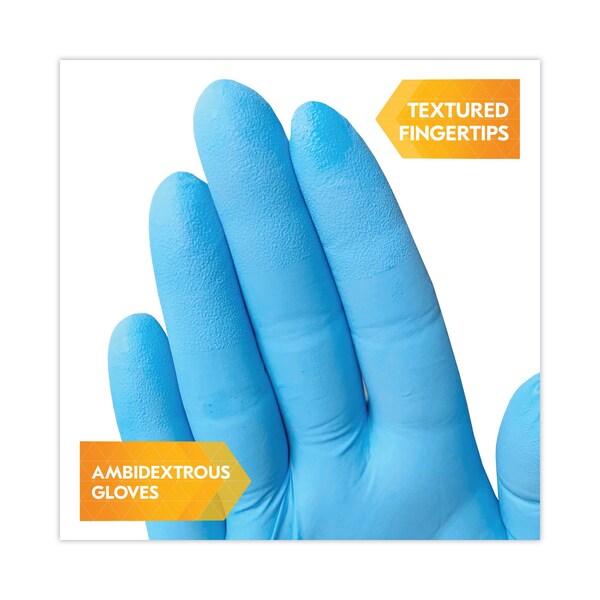 Kleenguard G10 Comfort Plus, Disposable Gloves, 4 mil Palm, Nitrile, Powder-Free, XL, 1000 PK, Light Blue - 54189