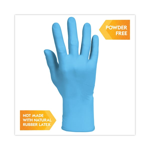 Kleenguard G10 Comfort Plus, Disposable Gloves, 4 mil Palm, Nitrile, Powder-Free, XL, 1000 PK, Light Blue - 54189