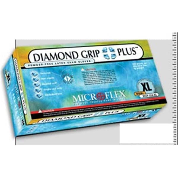 Ansell Micro Flex Diamond Grip Plus Powder-free Latex Examination Gloves - MFX-DGP350XL