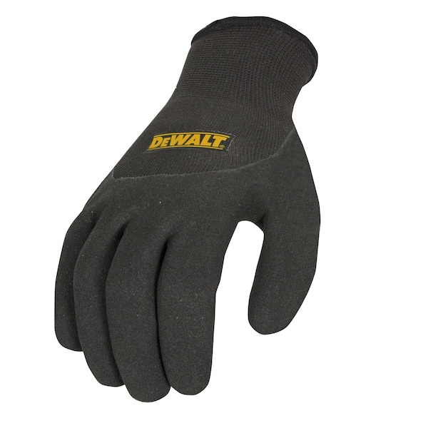 Dewalt Cold Protection Coated Gloves, 7 Gauge Acrylic Thermal Liner Lining, Black, L - DPG737L