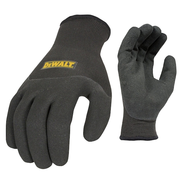 Dewalt Cold Protection Coated Gloves, 7 Gauge Acrylic Thermal Liner Lining, Black, L - DPG737L