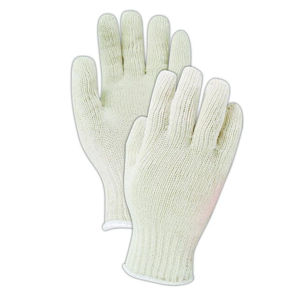 Magid KnitMaster T1932 White Medium Weight Machine Knit Gloves, 12PK - T1932C