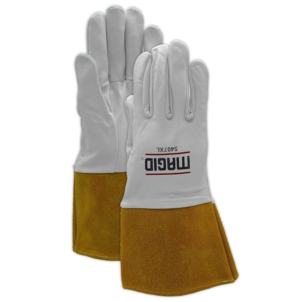 Magid Leather Gloves, GauntletGauntlet Cuff Cuff, Straight Thumb Thumb, 1 PR - 5407-XL