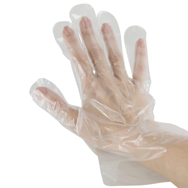 Baumgartens Disposable Gloves, Poly, OneSize, 600 PK, Clear - 64800