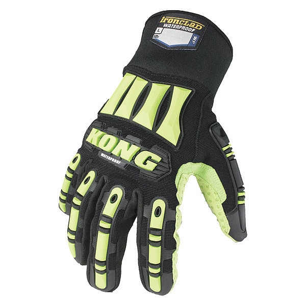 Ironclad Performance Wear Impact Resistant Gloves, Sz L, Blk/Grn, PR - SDX2W-04-L