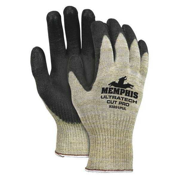 Mcr Safety Cut Resistant Coated Gloves, Cut Level A4 , Dipped , Polyurethane , Smooth , M 1 PR - 93891PUM