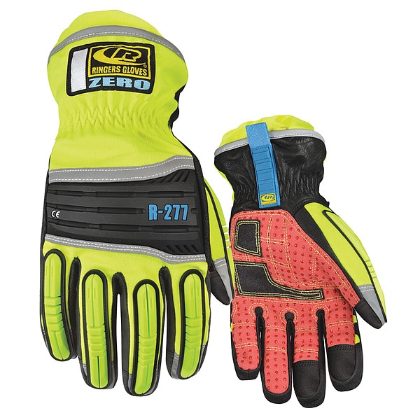 Ansell Hi-Vis Cold Protection Gloves, Tefloc Palm, Thinsulate Lining, High-Visibility Yellow/Red, M ( 9 ) - 277-09