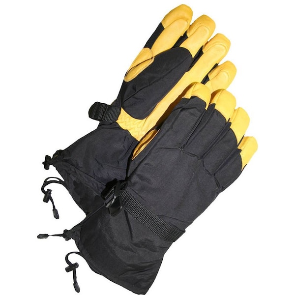 Bdg Ski Glove, Guantlet Cuff, Black/Yellow, X2L - 80-9-041101-X2L-K