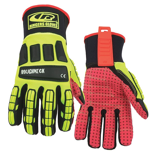 Ringers Gloves Glove, Impact Resistant, M, Hi-Vis, Pr - 267-09
