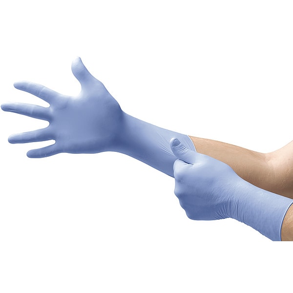 Ansell FFE-775, Disposable Gloves, 4.7 mil Palm, Nitrile, Powder-Free, M (8), 50 PK, Blue - FFE-775-M