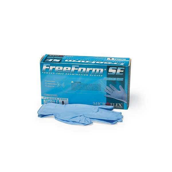 Ansell FFE-775, Disposable Gloves, 4.7 mil Palm, Nitrile, Powder-Free, M (8), 50 PK, Blue - FFE-775-M