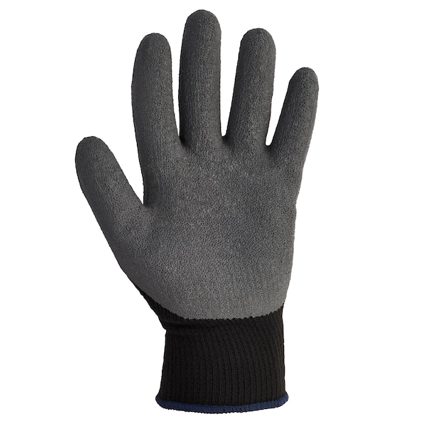 Kleenguard Coated Gloves, Latex, Crinkled, Palm, 2 Abrasion Level, Black/Gray, S (7) 1 PR - 97270