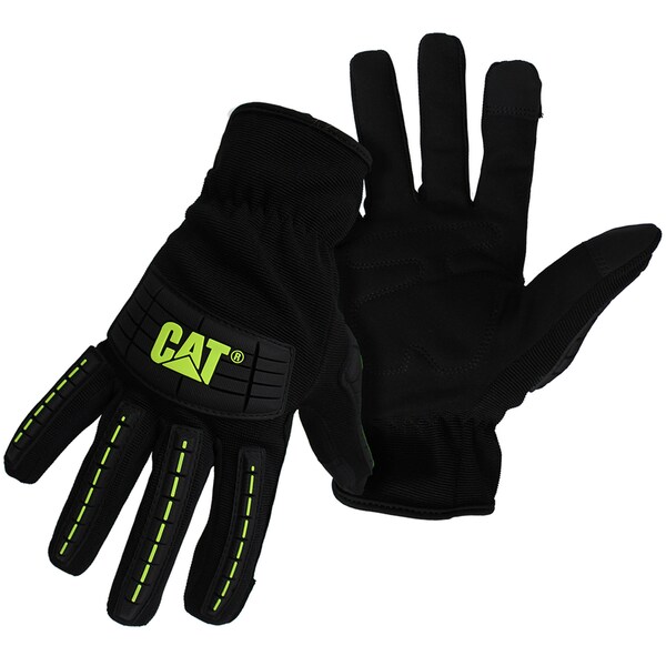 Cat Cat Men's Indoor/Outdoor High Impact Utility Gloves Black/Green L 1 pair - CAT012240L