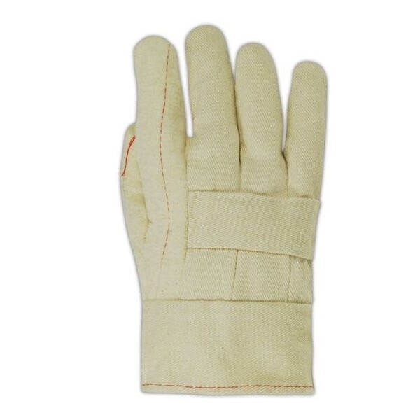 Magid Textile Gloves, Cotton, Band Top Cuff Natural, Men's (Fits Large), 12 PK - 97KBT