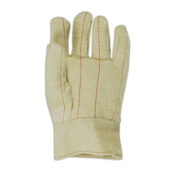 Magid Textile Gloves, Cotton, Band Top Cuff Natural, Men's (Fits Large), 12 PK - 97KBT