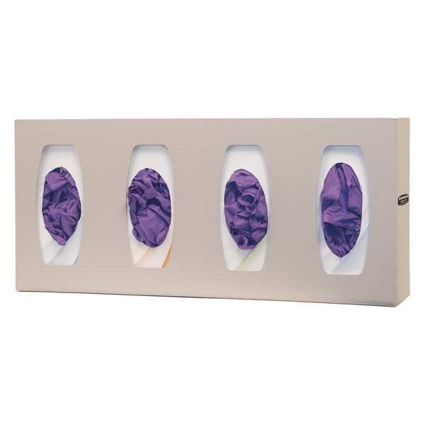 Bowman Dispensers Glove Box Dispenser, ABS Plastic, Holds (4) Boxes , Beige , 10-1/8 in H x 22-5/8 in W x 4 in D - GL040-0212