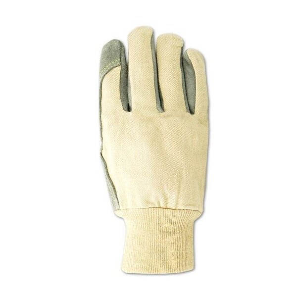 Magid Leather Palm Gloves, Wing Thumb, Gray, Large, 12 PK - TWT26WB