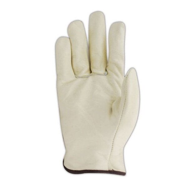 Magid Leather Drivers Gloves, Slip On Cuff, Wing Thumb Thumb, Tan, L 12 PK - B6571DE-L