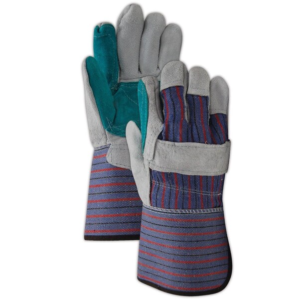 Magid Top Gunn DoublePalm Split Leather Glove with Gauntlet Cuff and Inside Elastic, 12PK - TG255IEDP