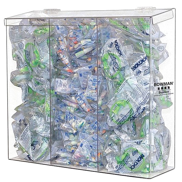 Bowman Dispensers Protection Dispenser, PETG, , Clear , 17 in H x 12 5/8 in W x 5 3/4 in D - BK213-0111