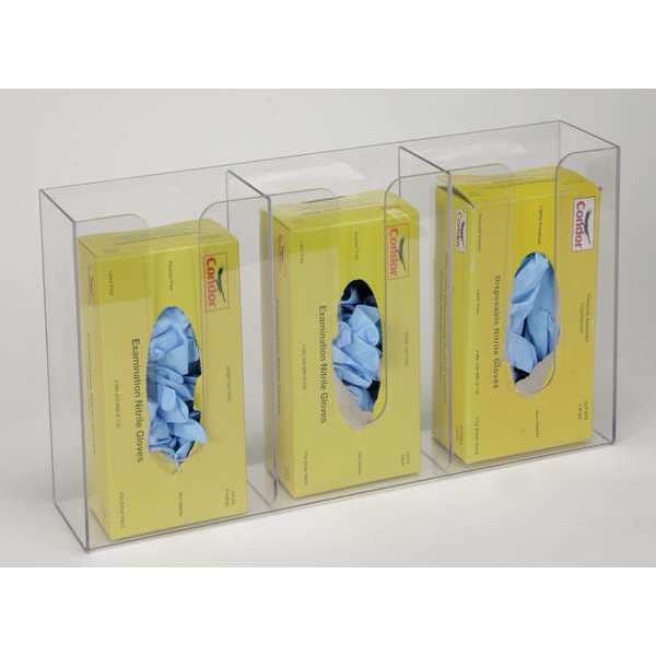 Zoro Select Glove Box Dispenser, PETG Plastic, Holds Boxed, Loose or Packaged Gloves , Clear - 4DKT9