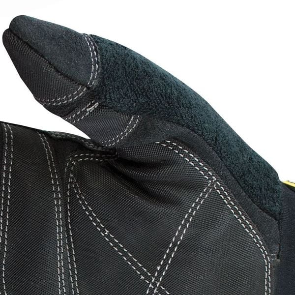 Youngstown Glove Co Mechanics Gloves, Leather Palm, Micro Fleece Lining, Hi Visibility Green, 2XL - 08-3710-10 XXL