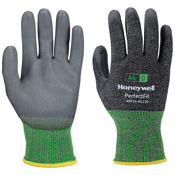 Honeywell Cut-Resistant Gloves, Cut Level A4 , PU , Rough , M ( 8 ) 1 PR - NPF24-0113G-8/M