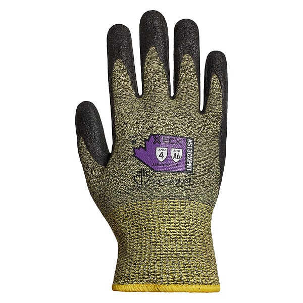 Superior Glove Cut-Resistant Gloves, Cut Level A6 , Dipped , Foam Nitrile , Sandy , 8 1 PR - S13CXPNT-8