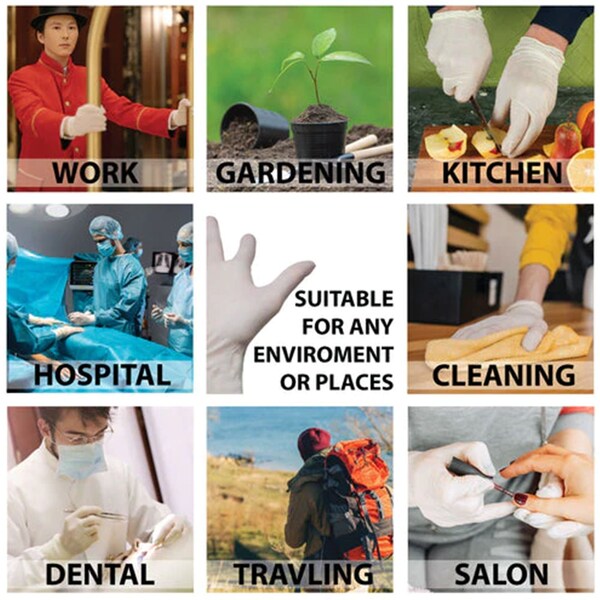 Kleen Chef Disposable Gloves, Latex, Powder-Free, XL, 100 PK, Natural - KC-MS-XL-DLG-1NR-Z