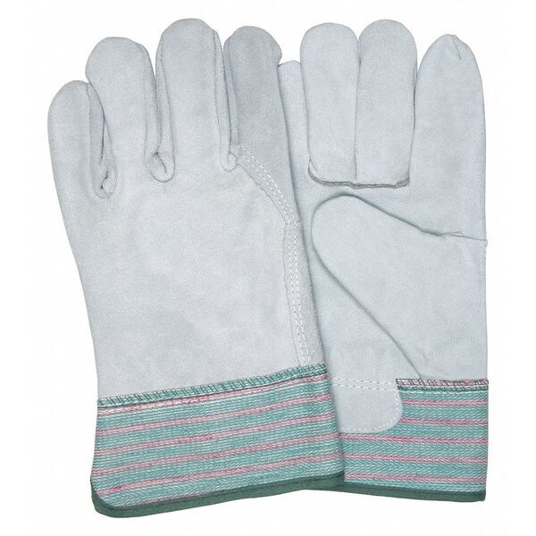 Mcr Safety Leather Palm Gloves, Safety Cuff Cuff, Wing Thumb, L, 12 PK - 1370