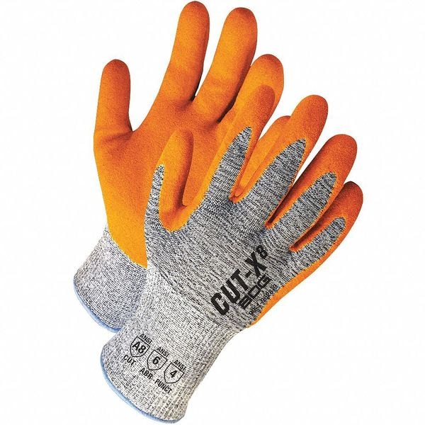 Bdg Coated Gloves, Cut Level A8 , Dipped , Nitrile , Sandy , L 1 PR - 99-1-9628-9