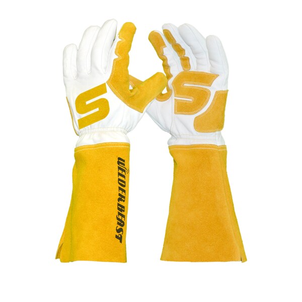 Azusa Safety Welding Gloves, Goatskin, XL, 1 PR - WHYBRID