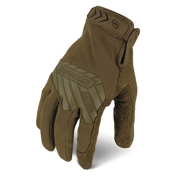 Ironclad Performance Wear Tactical Glove, Size M, 9" L, Brown, PR - IEXT-PCOY-03-M