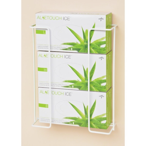 Medline Wire Glove Dispenser Box Holder, Horizontal, Triple, 2/PK, WE, PK2 - MIIMDS193094