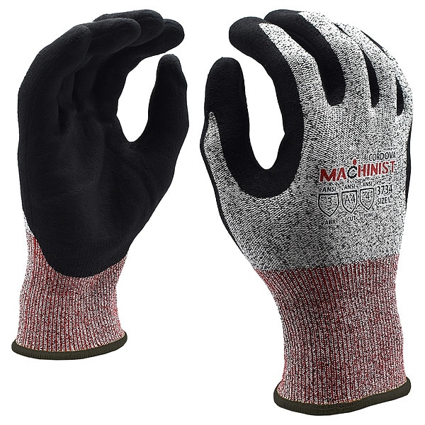 Cordova Machinist Glove, HPPE Glass, A4, XL, PR - 3734XL