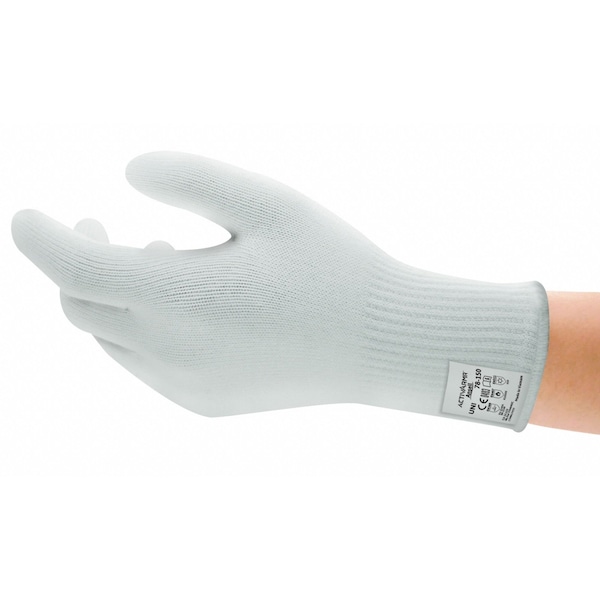 Ansell Activarmr Cold Protection Gloves, Uncoated, Thermal Lining, Seamless, White, Large (9), 1 Pair - 78-150