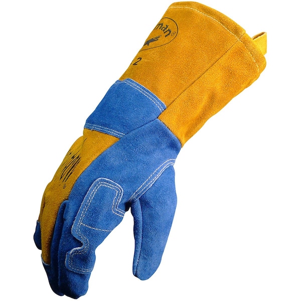 Caiman 1512 Welding Gloves, Gauntlet Cuff, Reinforced Thumb, Premium Cowhide, Universal, 1 PR - 1512