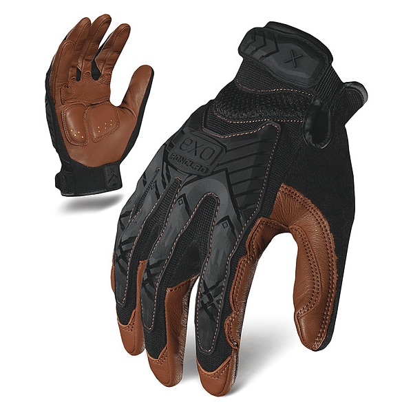 Ironclad Performance Wear Impact Mechanics Glove, Black/Brown, L, PR - EXO2-MIGL-04-L