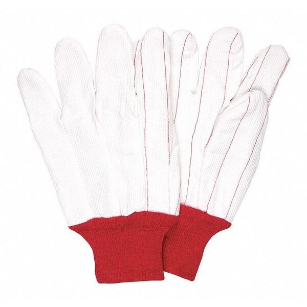 Mcr Safety Corded Double Palm Poly Cotton Na, L, PK12 - 9018CDPCR