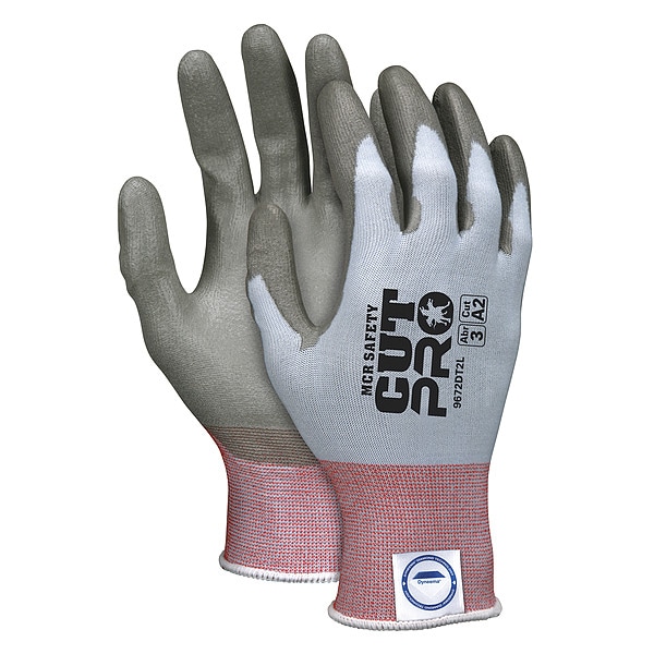 Mcr Safety Cut-Resistant Coated Gloves, Cut Level A2 , Dipped , Polyurethane , Smooth , XL 1 PR - 9672DT2XL