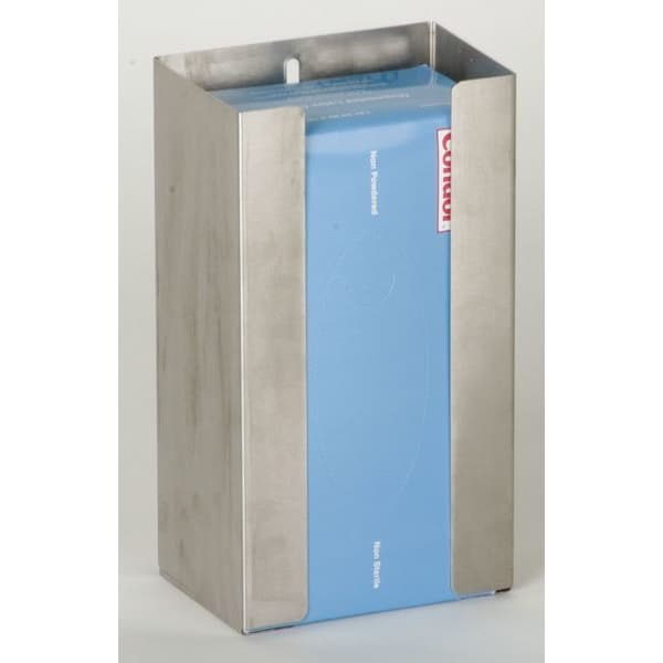 Zoro Select Glove Box Dispenser, Stainless Steel, Holds (1) Box , Silver , 5-1/2"H x 10"W x 3-3/4"D - 6GKZ9