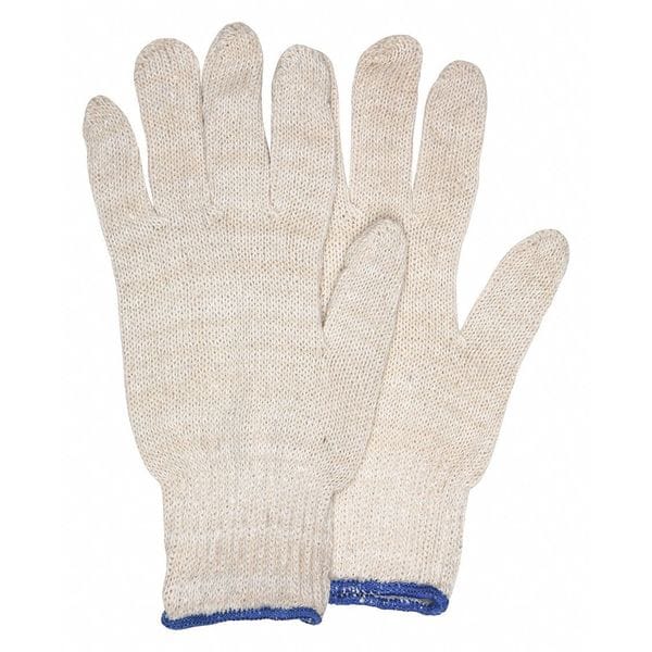 Mcr Safety Regular Weight Cotton Poly Natura, M, PK12 - 9635M