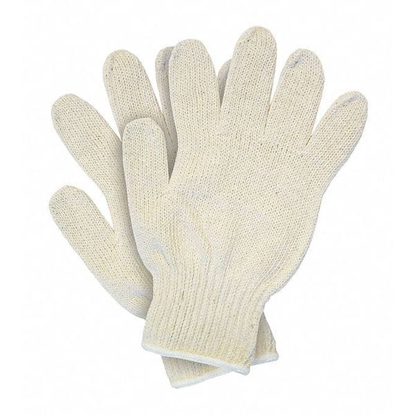 Mcr Safety Heavy Wght 100 per Cotton Natural, M, PK12 - 9506LM
