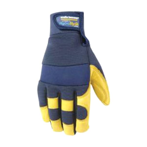 Wells Lamont Wells Lamont HydraHyde Men's Water Resistant Work Gloves Blue/Yellow L 1 pair - 3207L