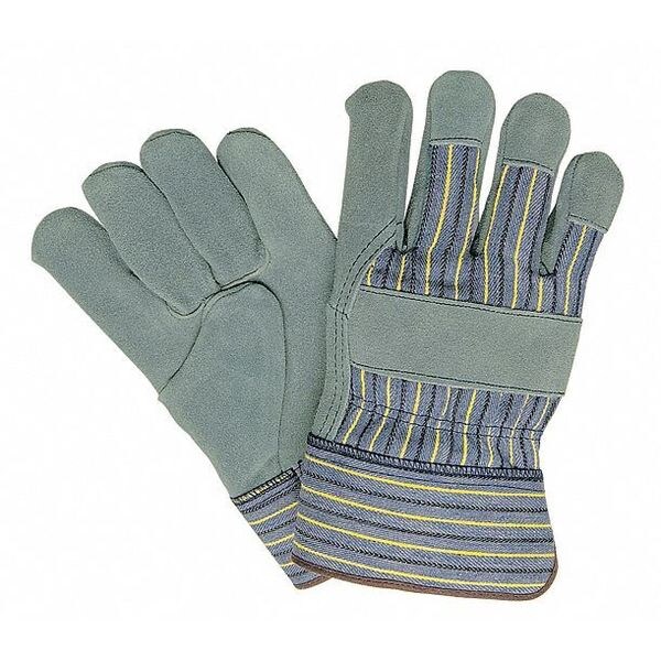 Mcr Safety Cold Protection Gloves, Cowhide Palm, Safety Cuff, Gray / Blue, 12 PK - 1450L