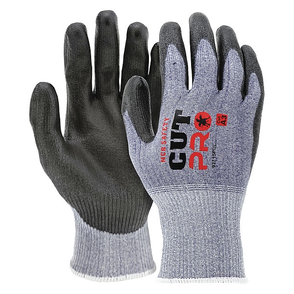 Mcr Safety Coated Gloves, Cut Level A3 , Dipped , Polyurethane , Smooth , XL 12 PK - 92715PUXL